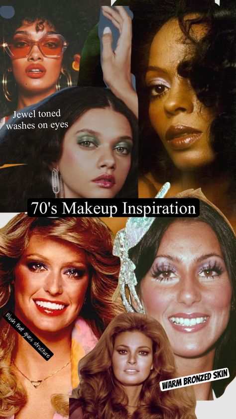 Disco Hair And Makeup, 70s Make Up, 70’s Makeup, 70's Makeup, 70s Disco Makeup, 70s Makeup Look, 70s Beauty, 70s Hair And Makeup, Starfield Library