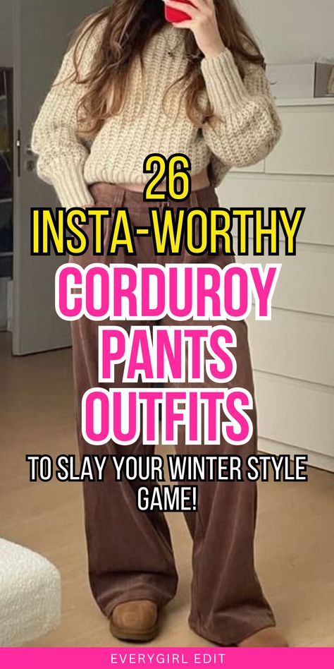 corduroy pants outfits, corduroy pants outfit ideas, corduroy pants outfit inspo, corduroy pants outfits women, corduroy pants outfits 2024, corduroy pants outfit ideas 2024, corduroy pants outfits 2025, corduroy pants outfit ideas 2025. Brown Corduroy Pants Outfit Work, Corduroy Pants Women Outfits, Shoes To Wear With Corduroy Pants, Wide Corduroy Pants Outfit, Outfits With Black Corduroy Pants, Courdory Pants Outfits Brown, How To Wear Corduroy Pants, Brown Corduroy Pants Outfit Winter, Khaki Corduroy Pants Outfit