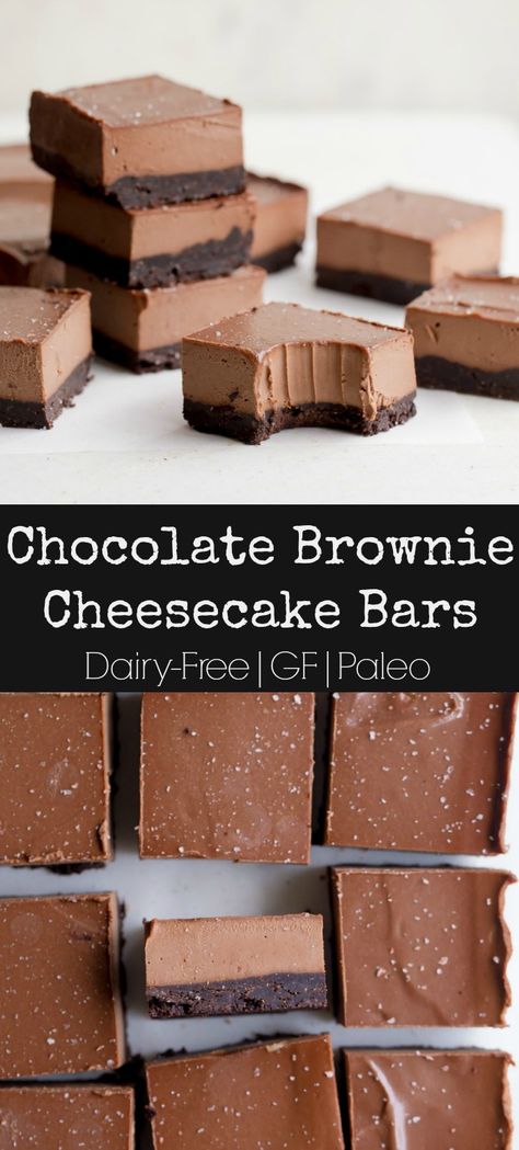 Brownie Cheesecake Bars, Chocolate Brownie Cheesecake, Finger Desserts, Cheesecake Brownie, Brownie Cheesecake, Gf Baking, Baking Goods, Gf Desserts, Dairy Free Dessert