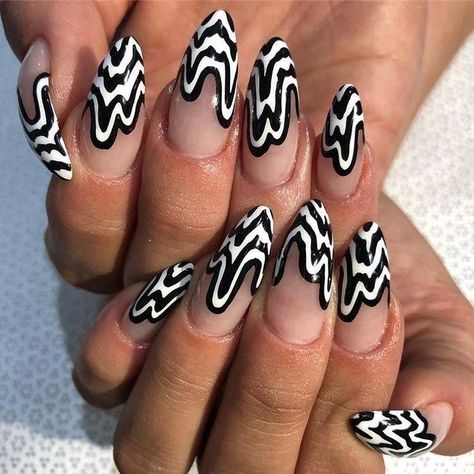 Ongles Goth, Wave Nails, Witchy Nails, Edgy Nails, Grunge Nails, Nail Swag, Nagel Inspo, Fire Nails, Dream Nails