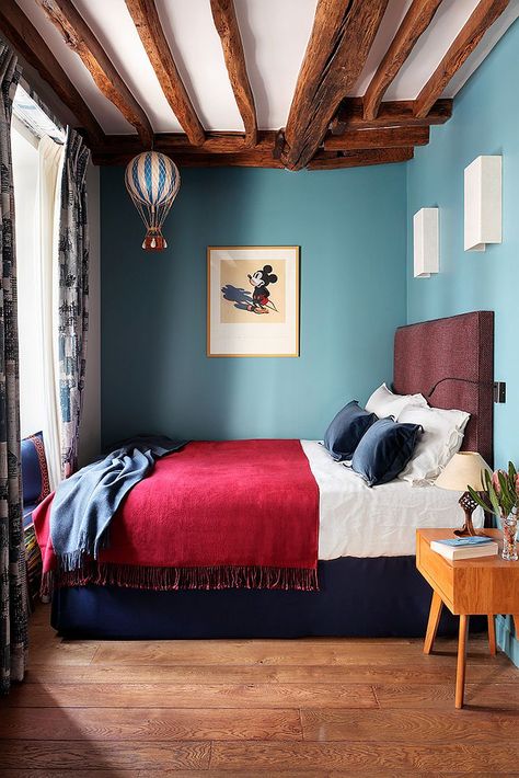 Cozy Bedroom Colors, London Bedroom, Bedroom Trends, Fall Bedroom, Eclectic Bedroom, Boys Bedroom Decor, Teen Bedroom Decor, Blue Bedroom, Bedroom Styles