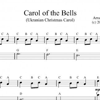 Carol Of The Bells Piano, Piano Sheet Music With Letters, Christmas Piano Sheet Music, Sheet Music With Letters, Keyboard Sheet Music, Piano Sheet Music Letters, Piano Easy, Piano Notes Songs, Christmas Piano