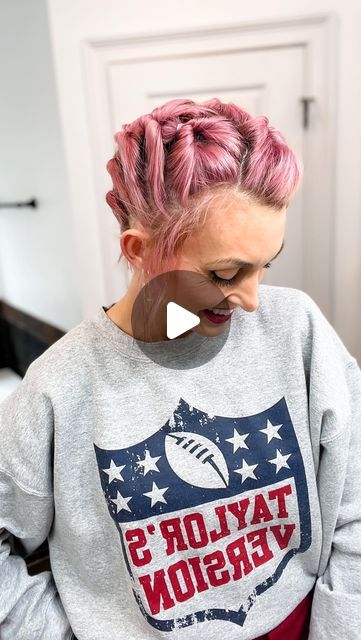 Topsy Tail Short Hair, Topsy Tail Braid, Topsy Tail Hairstyles, Event Hairstyles, Tail Braids, Super Bowl Sunday, Braids For Short Hair, Sporty Style, Big Hair