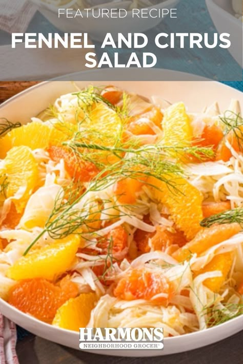 Fennel And Citrus Salad, Citrus Fennel Salad, Fruity Salads, Sicily Trip, Citrus Salad Recipes, Fennel Fronds, Cholesterol Meals, House Manager, Fennel And Orange Salad