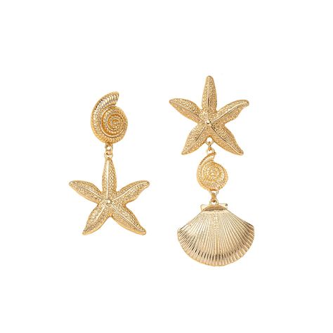 PRICES MAY VARY. Good Quality: The starfish seashell earrings are crafted from highly polished alloy using a metal plating process, ensuring a fine and lustrous finish. Hypoallergenic and gentle on the skin. The well designed curved edges add a delicate touch, enhancing the charm of these dangle earrings Fitting Size: Each pack comes with a pair of studs featuring a charming starfish seashell conch design. The size is just right for making a statement without being overwhelming Wide Application: Cowrie Shell Jewelry, Seashell Earrings, Starfish Earrings, Beach Earrings, Earrings Pearl, Shell Jewelry, Cowrie Shell, Pearl Shell, Shell Earrings