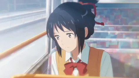 Looking Kimi No Na Wa GIF - Looking Kimi No Na Wa Anime - Discover & Share GIFs Mitsuha Gif, 5 Centimeters Per Second, Mitsuha Miyamizu, Kimi No Nawa, The Garden Of Words, Garden Of Words, Makoto Shinkai, Your Name Anime, Anime Wall Art