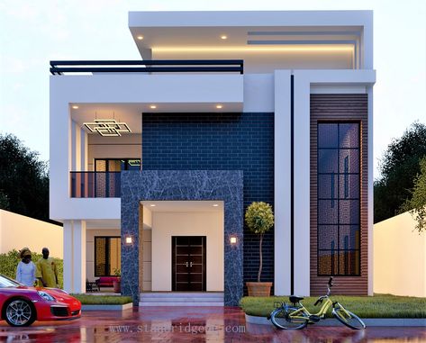 5bedroom Duplex Plan, 4 Bedroom Duplex Design, Contemporary Duplex Exterior, Duplex Building Design, 2 Floor Building Design, Contemporary Duplex House Design, Duplex Facade Design, Modern 5 Bedroom House Design, House Duplex Design