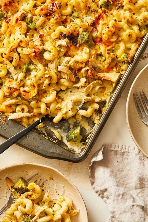 Broccoli Cheese And Chicken, Sheet Pan Broccoli, Sheet Pan Pasta, Delallo Recipes, Pan Broccoli, Pan Pasta, Baked Gnocchi, Broccoli Bake, Potato Pasta