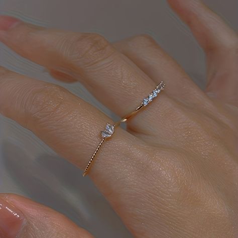 Commitment Rings, Trendy Rings, Ring Settings Types, Stacking Ring Set, Trendy Ring, Stylish Rings, Knuckle Rings, Rhinestone Ring, Wedding Band Sets