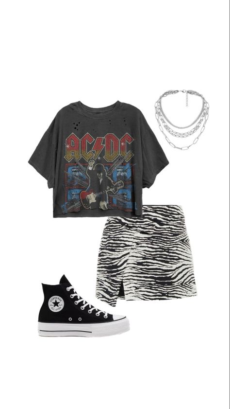 Zebra Print Mini Skirt Outfit, Zebra Mini Skirt Outfit, Zebra Print Skirt Outfit, Zebra Print Mini Skirt, Metallica Concert, Printed Skirt Outfit, Edgy Outfit, Zebra Print Skirt, Mini Skirt Outfit