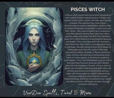 Pisces Witch, Witch Astrology, My Moon Sign, Male Witch, Sagittarius Moon, Pisces And Aquarius, Voodoo Spells, Witchcraft Books, Astrology Pisces