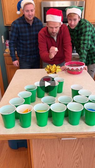 Swinging Ball Into Cup Game, Christmas Party Games With Prizes, Beer Pong Christmas Game, Christmas Family Games Funny, Christmas Games For Prizes, Christmas Cup Games For Family, Christmas Games With Solo Cups, Christmas Ping Pong Ball Games, Christmas Solo Cup Game