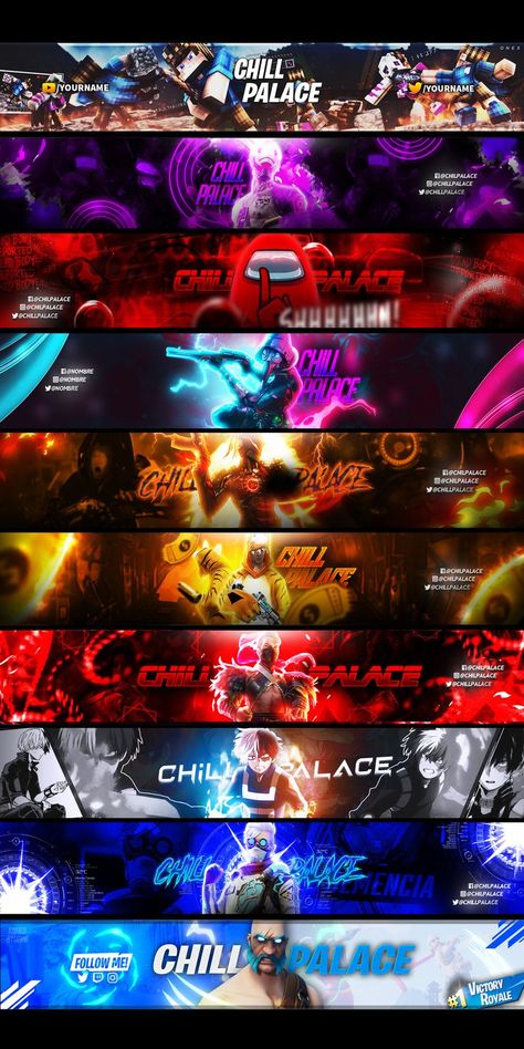 You have a Youtube channel or another social media like Twitch, Twitter, Nimo, or Facebook and you need a banner or channel art? you came to the right place! <3 I am a graphic designer, with over 6 years of experience specializing in social media design platforms such as YouTube, Twitter, Facebook, Twitch, and more. I would like to give my customers creative and unique work. Banner Twitch, Youtube Channel Name Ideas, Twitch Banner, Youtube Banner Backgrounds, Youtube Banner Design, Banner Design Inspiration, Youtube Banner Template, Youtube Gamer, Black And White Art Drawing