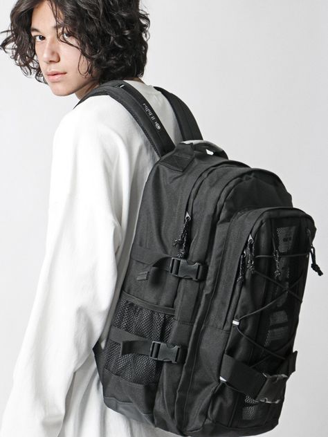 Editor's NotesThis backpack has enough storage and fastening buckles.*There is an additional charge when purchasing a key ring.- Backpack- Enough storage- Fastening buckle at the chest- Pocket details inside and outside- Versatile itemMeasurements(in.)One size- Width: 12.59 in.- Height: 18.11 in.- Depth: 9.44 in.Composition & Care- Polyester- Please check the care labelDesigner- by bubilian Person Wearing Backpack Reference, Person With Backpack Reference, Wearing Backpack Reference, Person With Backpack, Backpack Reference, Wearing Backpack, Black Backpack, Pocket Detail, Outdoor Travel