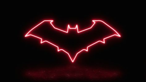 Red Hood Symbol, Red Hood Logo, Bat Symbol, Gotham Knights, Knight Logo, Hero Logo, Batman Symbol, Laptop Wallpaper Desktop Wallpapers, Neon Logo