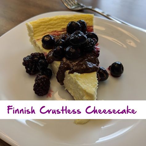 Finnish Crustless Cheesecake – I will make crafts and cook better Low Sugar Cheesecake, Finnish Baking, Finnish Cottage, Cottage Cheese Cake, Crustless Cheesecake, Baking Book, Low Sugar, Cottage Cheese, No Bake