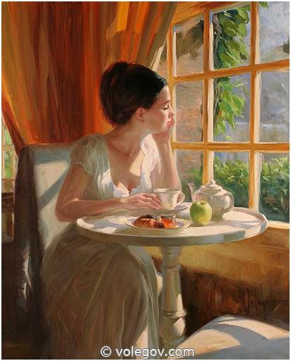 Gallery of artist Vladimir Volegov, portraits of very beautiful women. Vladimir Volegov, Painted Ladies, Art Et Illustration, Tea Art, Romantic Art, Art And Illustration, Classical Art, Woman Painting, Whippet