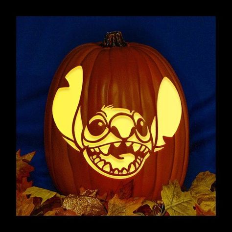 Stitch Carved Pumpkin, Lilo And Stitch Pumpkin Carving, Pumpkin Carving Stitch, Stitch Pumpkin Carving Ideas, Pumpkin Carving Ideas Stitch, Stitch Pumpkin Carving, Pumpkin Sculpting, Funny Pumpkin Carvings, Stitch Pumpkin