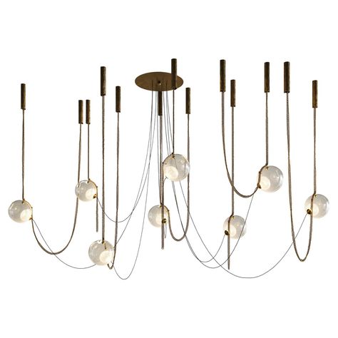 Abysse-08-l in Dark Aged Brass by Larose Guyon For Sale at 1stDibs Aged Brass Light Fixtures, Sea Elements, Brass Light Fixture, Ceiling Detail, Glass Globes, Chandelier Pendant, Dome Lighting, Brass Lighting, Brass Chandelier