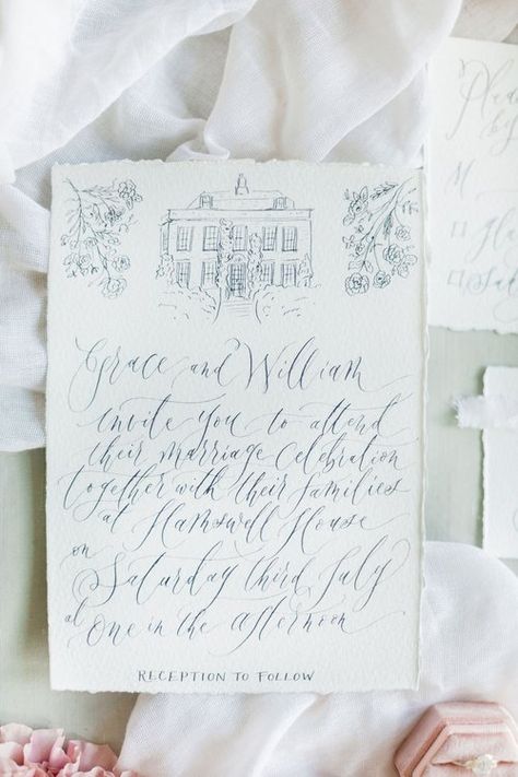 English Style Wedding Invitations, English Garden Wedding Invitations, Hand Written Wedding Invitation, Calligraphy Invitation Wedding, Hand Calligraphy Wedding Invitations, Wedding Calligraphy Invitations, Handwritten Wedding Invitations, Wedding Invitations Calligraphy, Willow Wedding