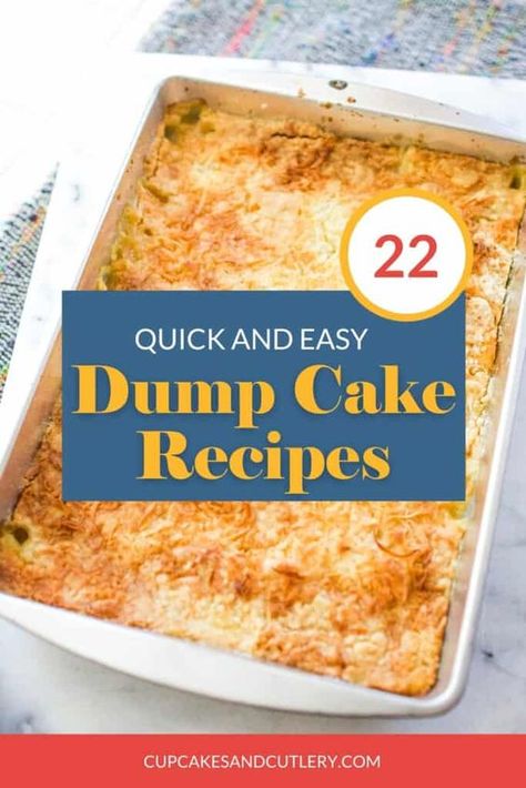 7 Up Dump Cake Recipes, Quick Dump Cake, Angel Food Cake Dump Cake, Drop Cake Recipes, A Quick Spoonful Dump Cake Recipes, Cobblers Using Cake Mixes, Easy Box Cake Mix Recipes, Dump Cake Mix Recipes, Recipes For Cake Mixes Boxes