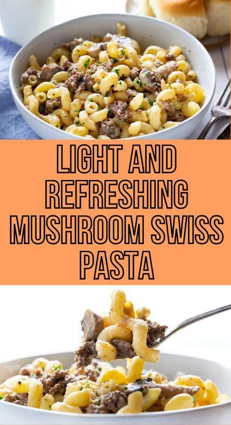 Mushroom And Swiss, Hamburger Helper, The Sauce, Cheeseburger, Pasta Recipes, Like You, Stuffed Mushrooms, Sauce, Pasta