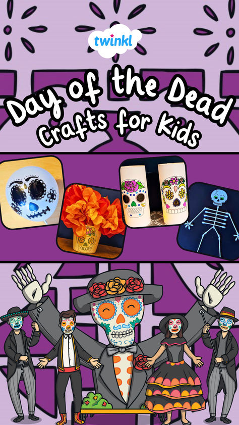 Day of the Dead Crafts for Kids Day Of The Dead Crafts, New Years Traditions, Mexican Holiday, 100 Days Of School, Day Of The Dead, Dia De Muertos, Holiday Celebration, Christmas Cheer, Early Childhood