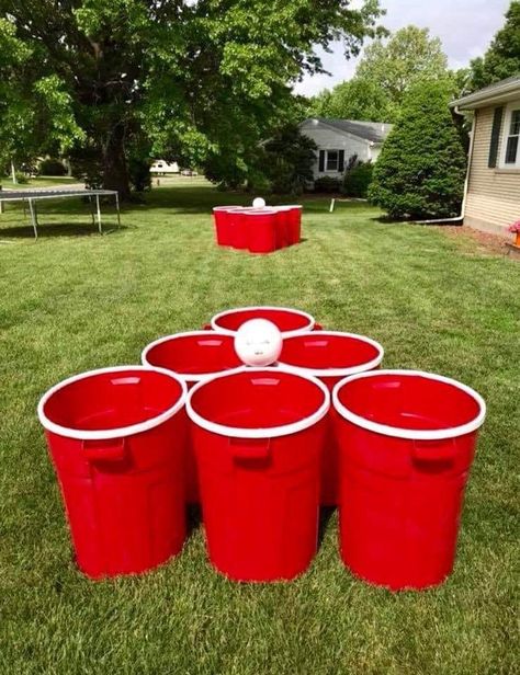 Bonfire Party Games, White Trash Bash, White Trash Party, Summer Party Games, Beer Olympic, Trash Party, Diy Yard Games, Outdoor Party Games, Outside Games