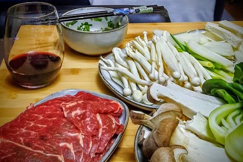 How to make Shabu Shabu at home Shabu Shabu Recipe At Home, Shabu Shabu Recipe, Cilantro Dipping Sauce, Bulgogi Beef, Shabu Shabu, Homemade Beef, Food Words, Full Meal Recipes, Holiday Cooking