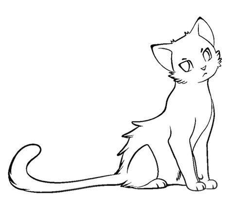 Simple Cat Drawing, Cat Coloring Pages, Cat Outline, Cat Drawing Tutorial, Cat Printable, Cat Coloring, Warrior Cat Drawings, Cat Coloring Page, Free Cats