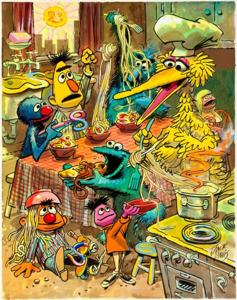 Bert And Ernie, Jack Davis, Sesame Street Muppets, Sesame Street Characters, Fraggle Rock, The Muppet Show, Bristol Board, The Muppets, Jim Henson