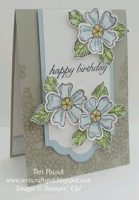 Shop Stamps, Stampin Up Birthday, Fish Card, Stamping Crafts, Womens Birthday, Mary Fish, Stampin Pretty, Cards Flowers, Hand Stamped Cards