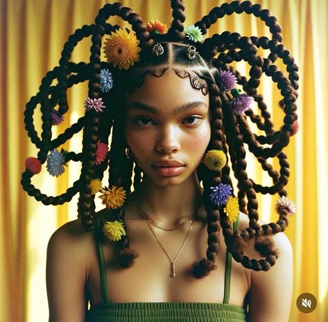 Editorial Natural Hair, Afro Futurism Hair, Editorial Braids Black Women, Afro With Braids, Natural Hair Photoshoot Ideas, Eccentric Hairstyles, Editorial Braids, Unique Natural Hairstyles, Unique Black Hairstyles