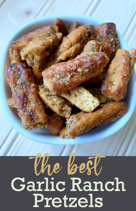 Ranch Seasoned Pretzels, Garlic Ranch Pretzels, Ranch Pretzels, Seasoned Pretzels, Garlic Ranch, Cheap Snack, Homemade Soft Pretzels, Pretzels Recipe, Best Appetizer Recipes