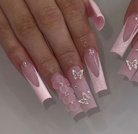 Quinceanera Nails, Sassy Nails, Red Polish, Long Acrylic Nail Designs, Long Nail Designs, Girly Acrylic Nails, Cute Acrylic Nail Designs, Short Square Acrylic Nails, Acrylic Nails Coffin Pink