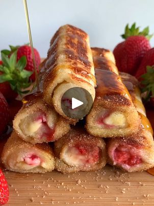 220K views · 3.3K reactions | Strawberry Cheesecake French Toast Rolls 😍 | Strawberry Cheesecake French Toast Roll Ups 🍓 Is there a better way to start the festive days than some delicious french toast 😍 I need your opinion on... | By Fitwaffle | Facebook Strawberry Cheesecake French Toast, Toast Roll Ups, Cheesecake French Toast, Strawberry French Toast, French Toast Roll Ups, Delicious French Toast, French Toast Rolls, Roll Ups Recipes, Summer Breakfast