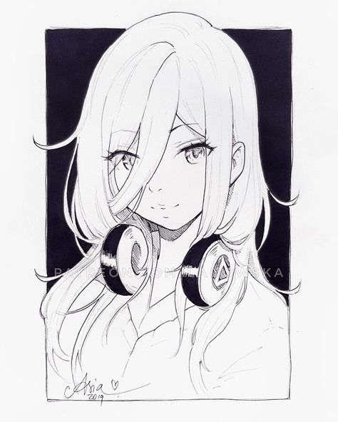 Twitter Headphone Sketch, Asia Ladowska, Characters To Draw, Headphones Drawing, Headphones Art, Berlin Art, Drawing Templates, Figure Drawing Reference, Guided Drawing