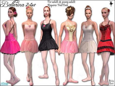 Six ballet tutus ideal for FreeTime dance hobby or career. For adults and young adults. Requires FreeTime.  Found in TSR Category 'Sims 2 Downloads' Dance Career, Cc Clothing, Ballet Tutus, Sims 4 Body Mods, Ballet Clothes, The Sims 2, Sims Hair, Sims 4 Mods Clothes, Elegant Feminine