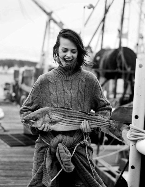 Marta Dyks, Beach Fashion Shoot, Boat Photoshoot, Matt Jones, Womens Knitwear, Denim Projects, Fashion Forms, Pier Fishing, Gone Fishing