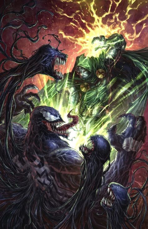 Venom Lethal Protector, Lethal Protector, Dr Doom, Doctor Doom, Comic Book Art, Marvel Venom, Spiderman Artwork, Marvel Artwork, Marvel Wallpaper