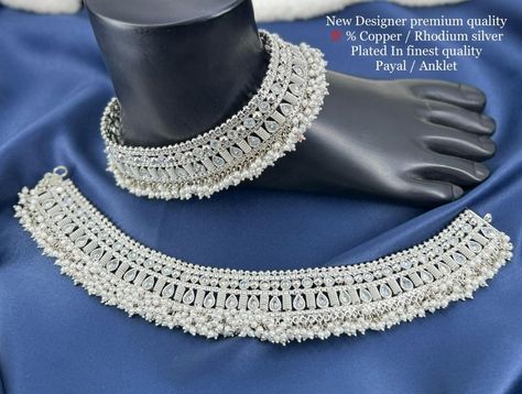 Rs 2600+$ Heavy bride payal 🕉️🕉️ Heavy Payal Designs Silver, Payal Designs Silver For Bride, Bride Payal, Silver Payal Design, Payal Design, Payal Designs Silver, Trendy Silver Jewelry, Silver Anklets Designs, Silver Payal