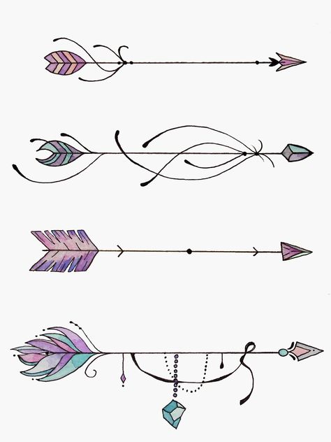 Simple Tattoo Stencils, Arrow Painting, Artsy Tattoos, Arrow Tattoo Design, Boho Arrow, Arrow Art, Arrow Drawing, Desain Editorial, Geniale Tattoos