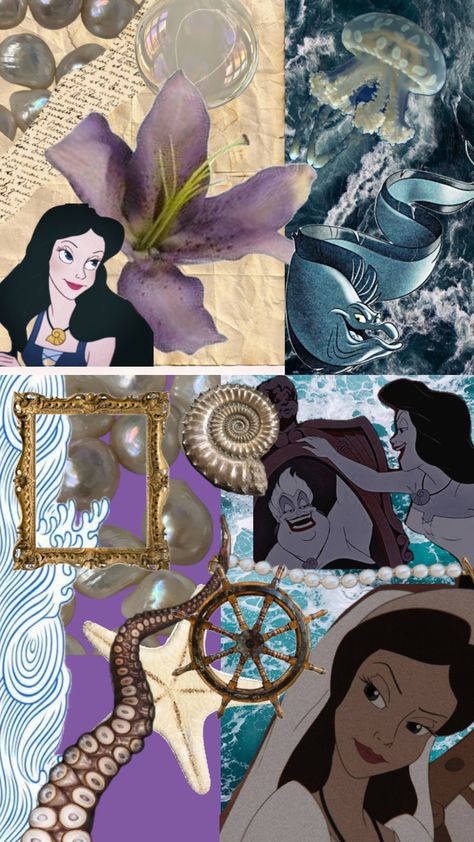 Vanessa Little Mermaid, Disney Moodboard, Tan Brunette, Ariel Wallpaper, Little Mermaid Wallpaper, Little Mermaid Live Action, Best Halloween Movies, Mermaid Wallpapers, Fish Tales