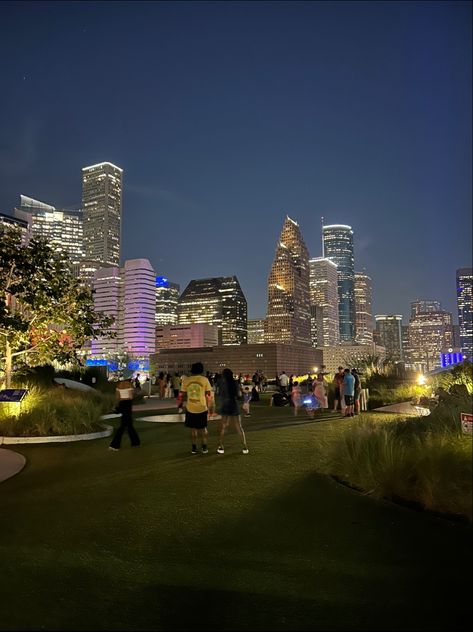 The Post Houston, Houston At Night, Houston Texas Aesthetic, Houston Aesthetic, Night Houston, Post Houston, Houston Nightlife, Texas Aesthetic, Rooftop Cinema