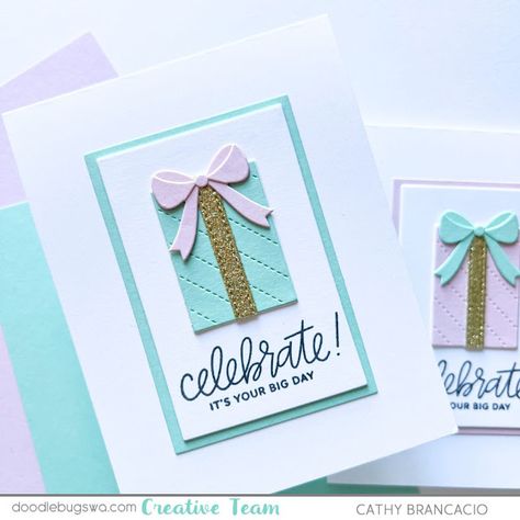 Quick and Easy Birthday Cards Using the Build a Gift Die From Pretty Pink Posh Pretty Pink Posh Build A Gift Dies, Easy Birthday Cards, 2024 Card, Simple Birthday Cards, Easy Birthday, Pretty Pink Posh, Pink Cards, Kids Birthday Cards, Glitter Cardstock