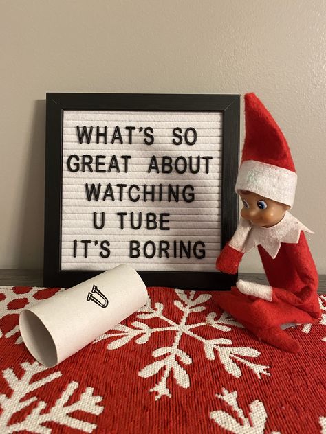 Elf We Are Back Ideas, Elf On The Shelf Book Gift, Elf Ideas For Not Listening, Last Day Before Christmas Break Elf, Elf On The Shelf Bed Ideas, Elf Ideas School, Gift From Elf On The Shelf, Elf On The Shelf Not Listening, Fun Elf On The Shelf Ideas Funny