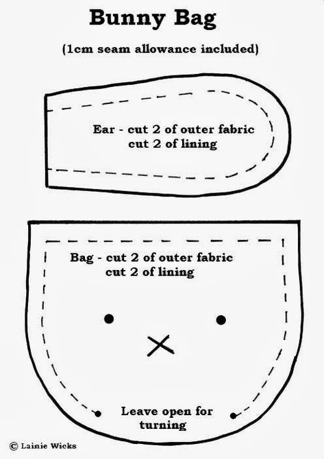 Bunny Bags, Kids' Bag, Ladder Stitch, Bags Tutorial, Fabric Bags, Sewing For Kids, Sewing Supplies, Stuffed Toys Patterns, Diy Bag