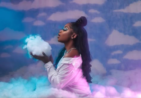 Cloud Shoot, Cloud Photoshoot, Conceptual Shoot, Birthday Shoot Ideas, Birthday Photoshoot Ideas, Bday Shoot, 21st Birthday Photoshoot, Cloud Photos, Birthday Photo Shoot