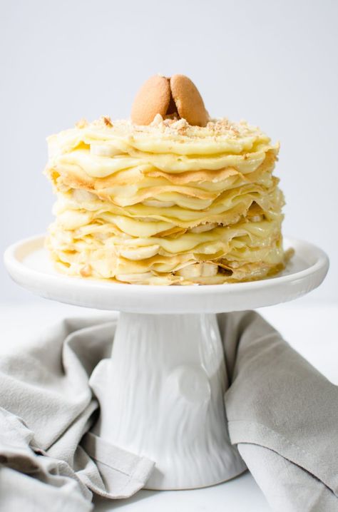 Sweet Crepes Recipe, Crepe Cake Recipe, Sweet Crepes, Crepe Cake, Banana Dessert, Spring Desserts, Wafer Cookies, Crepe Recipes, Köstliche Desserts