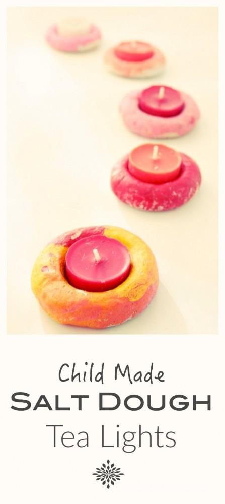 Salt Dough - Tea Light Holders. These make the perfect Christmas Gift and Decoration Salt Dough Tea Light Holder, Saltdough Tree Decorations Kids, Pentecost Crafts, Dough Ideas, Easy Teas, Diy Tea, Salt And Light, Tea Light Holders, Super Gifts